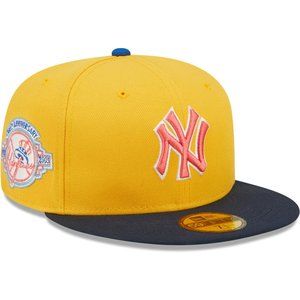 Men's New Era Gold/Azure NY Yankees 100th Anniversary 59FIFTY SIZE 7 1/4